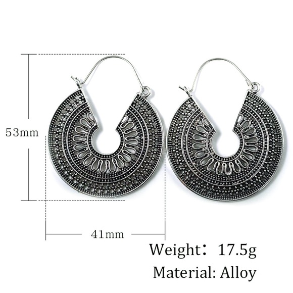 Any 2/$20! Antiqued Silver Openwork Boho Earrings - Picture 6 of 8